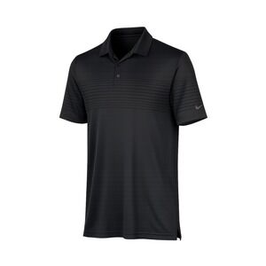Nike Golf Dri-FIT Polo Shirt Mens XL Black Performance Stripe Golf Swoosh